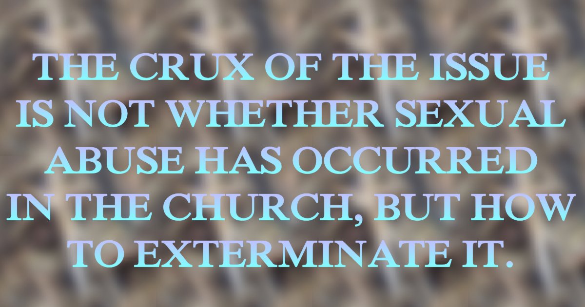 The crux of the issue is not whether sexual scandals exist, but how they should be exterminated.