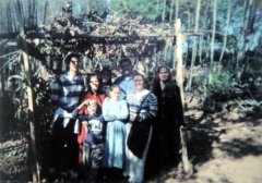 Salva Family, MA -- in the Sukkah